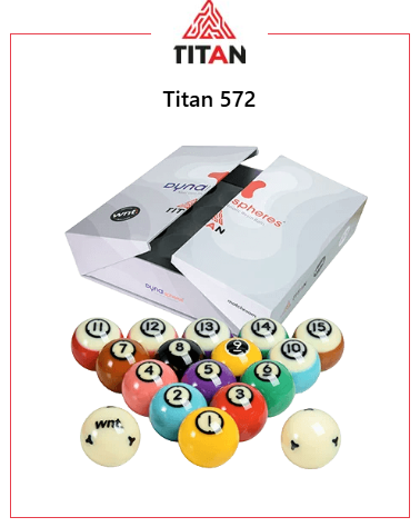 Dynaspheres Titan 572 Pool Ball Set